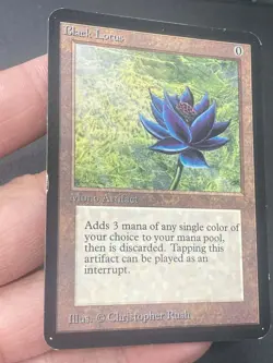 ***Alpha Black Lotus (Edge Ding/Small Indent)** MTG Alpha Magic Kid Icarus - Image 3