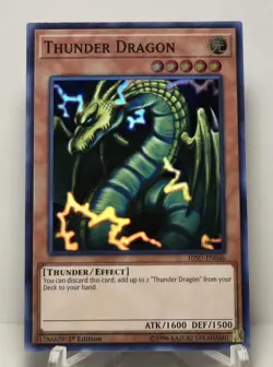 Thunder Dragon HISU-EN046 Super Rare 1st Edition Yugioh TCG NM/M - Image 1