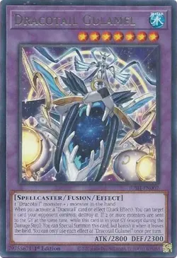 1x Dracotail Gulamel - 1st Edition NM Eng YuGiOh - Justice Hunters - Image 1