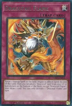 1x Dracotail Flame - 1st Edition NM Eng YuGiOh - Justice Hunters - Image 1