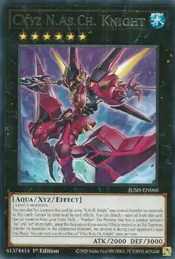 1x CXyz N.As.Ch. Knight - 1st Edition NM Eng YuGiOh - Justice Hunters - Image 1