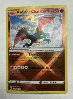 Pokemon Card TCG Sword & Shield Crown Zenith Radiant Charizard 020/159 NM - Image 1