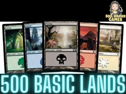 500 MAGIC THE GATHERING MTG CARDS LOT BASIC LANDS 100 OF EACH LAND - Image 1