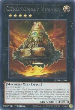 1x Chronomaly Vimana - 1st Edition NM Eng YuGiOh - Justice Hunters - Image 1