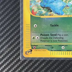 Pokemon TCG Expedition Base Set Bulbasaur Card 94/165 2002 Reverse Holo - Image 2