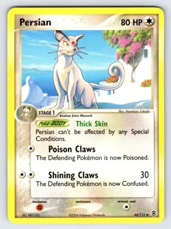 Persian 44/112 2004 EX FireRed & LeafGreen Pokemon Card TCG Nintendo - Nm/Vlp - Image 1