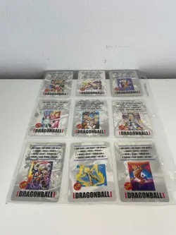 Vintage Dragon Ball Z Foil Card Lot (9 Cards) - Prism / Silver Collector Edition - Image 1