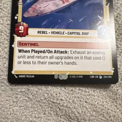 Star Wars Liberty Unit Card 9 Attack 7 Defense 8 Cost Andre Mealha 224/264 - Image 3