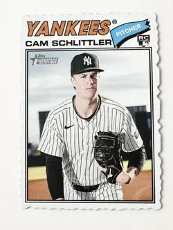 CAM SCHLITTLER 2026 TOPPS HERITAGE ROOKIE DECKLE EDGE SSP YANKEES RC Q4450 - Image 1