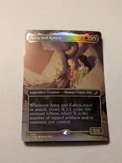 Aang and Katara (Borderless) Foil R 69 MTG Avatar TLE - Image 1