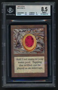 ***BGS 8.5 Alpha Mox Ruby** MTG Alpha Magic Kid Icarus - Image 1