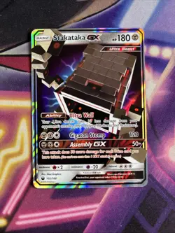 Stakataka GX - 102/168 - Pokemon Celestial Storm Sun & Moon Ultra Rare Card NM - Image 1