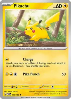 Pikachu (Pokemon Together, #025/165) Miscellaneous Cards & Products NM Pokemon - Image 1