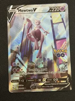Mewtwo V (Alternate Full Art) 072/078 Pokemon GO Holo - Image 1