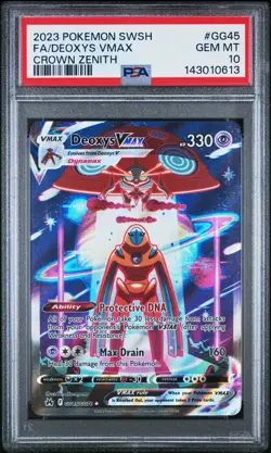 2023 Pokemon Deoxys VMAX #GG45 Crown Zenith Galarian Gallery PSA 10 - Image 1