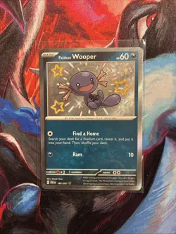 Pokemon TCG Paldean Wooper 180/091 Sv: Paldean Fates Baby Shiny Holo NM - Image 1