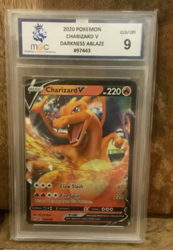 Pokemon 2020 TCG Charizard V Darkness Ablaze 019/189 Holo MGC PSA 9 - Image 1