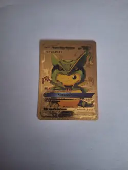 Pokemon Pikachu Mega Rayquaza Gold Foil Fan Art #006 NM - Image 1