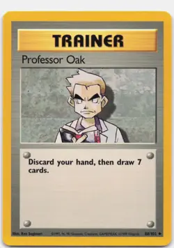 Professor Oak 88/102 Uncommon Base Set Unlimited Pokemon Near Mint - Image 1
