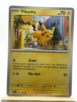 Pikachu 062/193 Common Paldea Evolved Pokemon Near Mint - Image 1