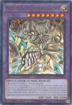 1x Mysterion the Dragon Crown - 1st Edition NM Eng YuGiOh - Justice Hunters - Image 1