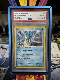2005 Pokemon EX Deoxys #8 Gyarados Reverse Foil 8/107 PSA 8 Low Pop - Image 1