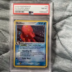 2005 Pokemon EX Unseen Forces Octillery Holo #10/115 PSA 8 - Image 1