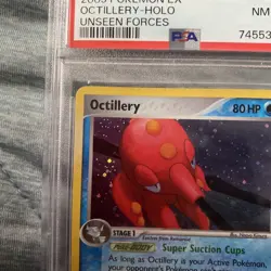 2005 Pokemon EX Unseen Forces Octillery Holo #10/115 PSA 8 - Image 2