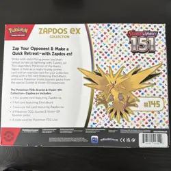 Pokemon TCG Scarlet & Violet 151 Zapdos EX Collection Box Sealed NEW - Image 2