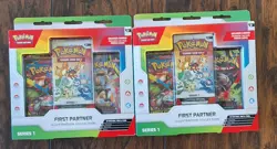 2x Pokemon TCG First Partner Illustration Collection Box Series 1 Sealed - Image 1