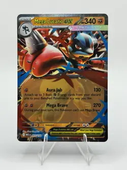 Pokemon Mega Lucario EX Double Rare Holo Me01 English 077/132 340 HP - Image 1