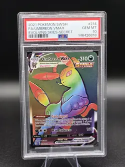 Pokemon TCG Umbreon VMAX 214/203 Evolving Skies Secret Rare Full Art Holo PSA 10 - Image 1