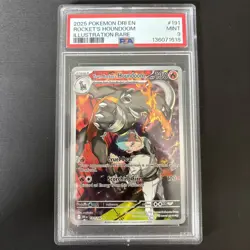 Pokemon Destined Rivals Team Rocket's Houndoom Illustration Rare 191/182 - PSA 9 - Image 1
