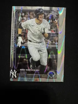 2025 Topps Chrome Update Series Ben Rice Rookie Debut USC138 Factory Miscut - Image 1