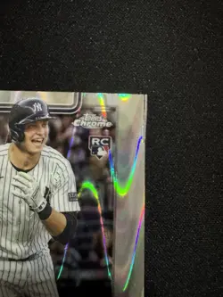 2025 Topps Chrome Update Series Ben Rice Rookie Debut USC138 Factory Miscut - Image 5