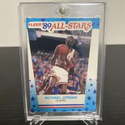 Michael Jordan 1989-90 Fleer All-Stars Sticker #3 Chicago Bulls NBA Basketball - Image 1