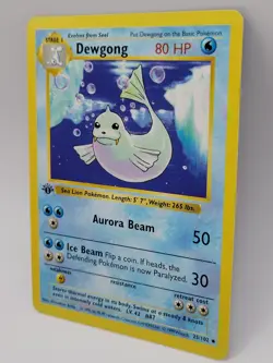 Dewgong 25/102 1st Edition Base Set WOTC 1999 Pokemon Card LP - Image 4