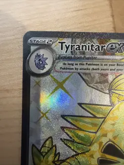 Pokemon TCG Obsidian Flames Tyranitar EX Full Art Ultra Rare Holo Card 211/197 - Image 2