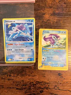 Pokemon TCG Suicune Card Lot; 19/132 Cracked Ice Holo & Promo 53 Vintage 2002 - Image 1