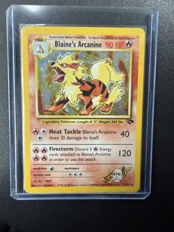 Blaine's Arcanine 1/132 Gym Challenge 2000 Holo Rare WOTC Pokemon Card TCG - Image 1