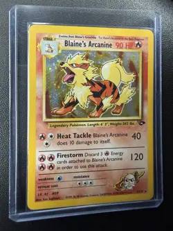 Blaine's Arcanine 1/132 Gym Challenge 2000 Holo Rare WOTC Pokemon Card TCG - Image 3