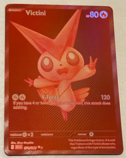 Victini Black Bolt Pokemon TCG Red Full Art Holo 171/086 English Card - Image 1