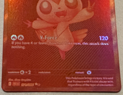 Victini Black Bolt Pokemon TCG Red Full Art Holo 171/086 English Card - Image 3