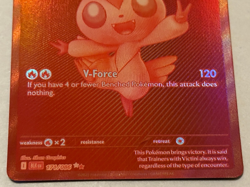 Victini Black Bolt Pokemon TCG Red Full Art Holo 171/086 English Card - Image 4