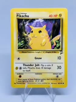 Pikachu 87/130 Base Set 2 1999-2000 WOTC Vintage Pokemon Card - Image 1
