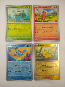 Pokemon 151 Reverse Holos - Bulbasaur Charmander Squirtle Pikachu - Exact Cards! - Image 1