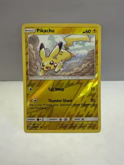 Pikachu 40/147 Common Reverse Holo Card SM - Burning Shadows Pokemon TCG NM - Image 1