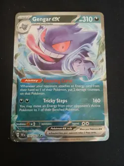 Pokemon Gengar ex Double Rare Holo SV05 Temporal Forces EX 310 HP 104/162 Card - Image 3
