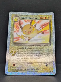 Dark Raichu Legendary Reverse Holo 7/110 Rare WOTC Pokemon TCG Card Firework MP+ - Image 3