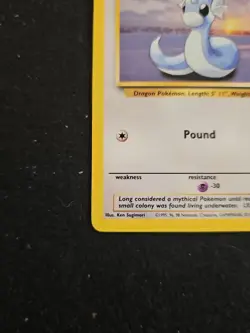 Pokemon Dratini Card 026/102 Regular Base Set LP Uncommon - Image 5